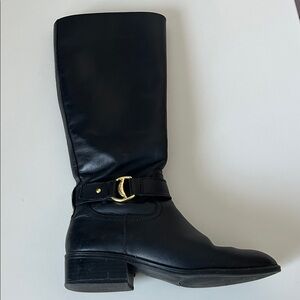 Ralph Lauren Tall Black Leather Boots sz 7